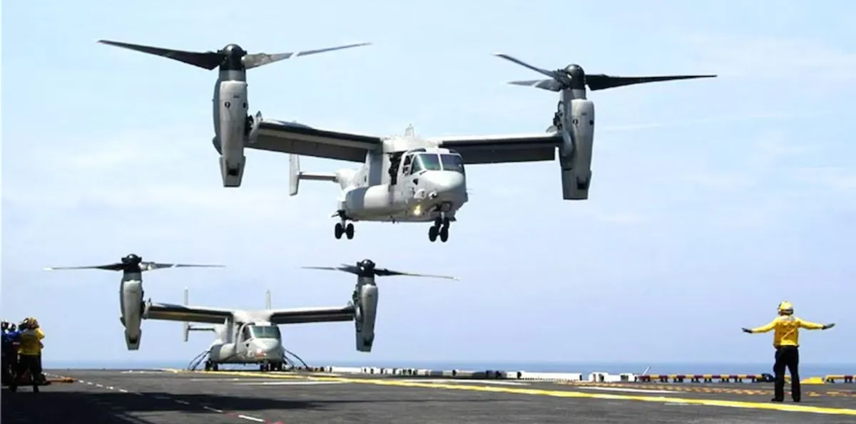 Aeronaves Osprey de EE.UU. se suman a operativo en Ecuador contra disidencias de las FARC