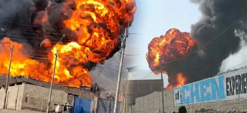 San Juan de Lurigancho: incendio en depósito de tíner moviliza a 10 unidades de bomberos