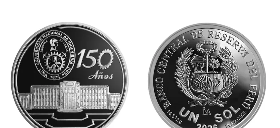 BCR pone en circulación moneda de plata conmemorativa por los 150 años de la Universidad Nacional de Ingeniería