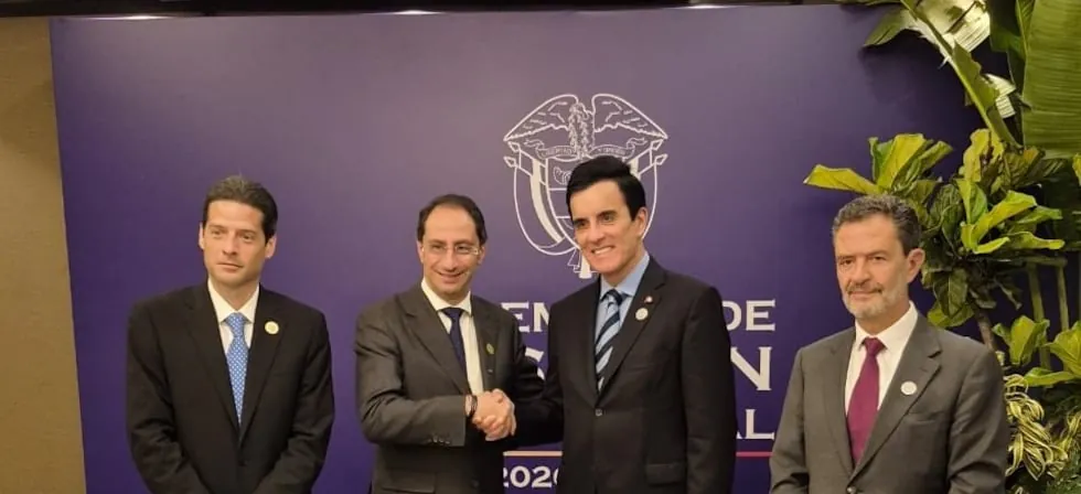 Canciller Carlos Espá se reúne con el vicepresidente electo de Colombia en Cali