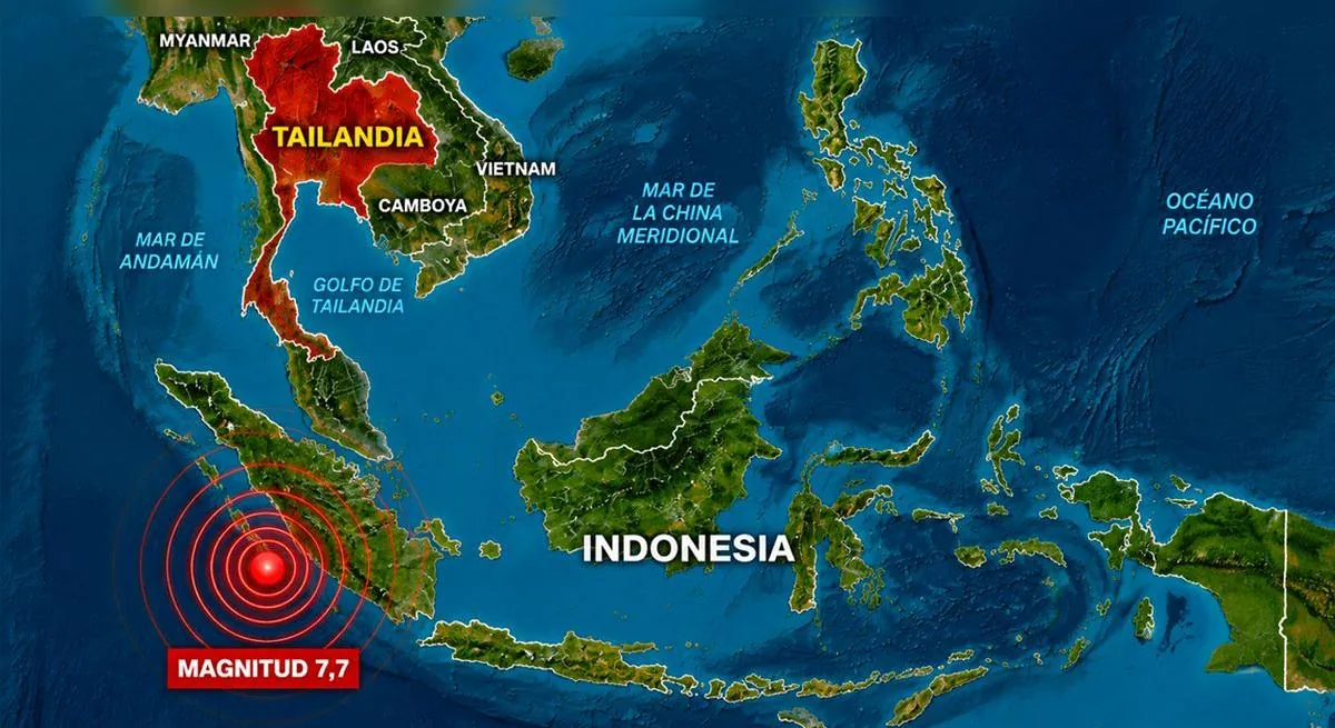 Terremoto de magnitud 7,7 sacude las costas de Indonesia, según USGS