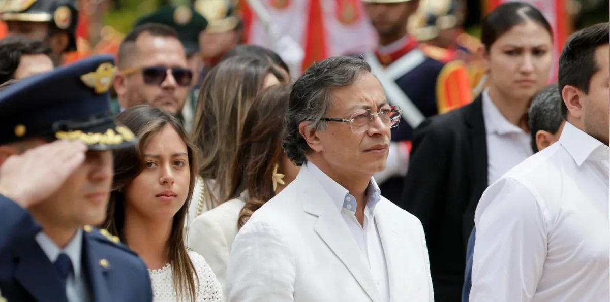 Petro se despide de la Casa de Nariño en su último acto como presidente de Colombia