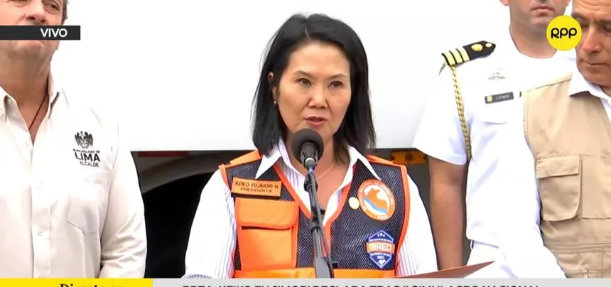 Keiko Fujimori y el balance del II Simulacro Nacional Multipeligro: hubiera dejado más de 10 mil fallecidos