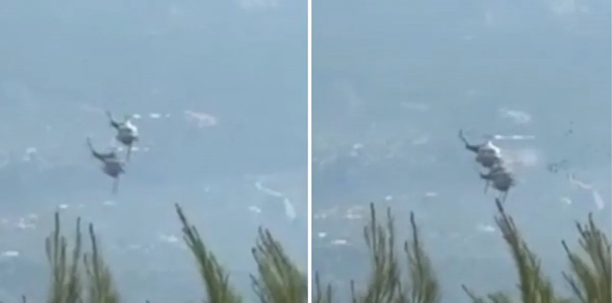 Tragedia en Grecia: dos muertos tras choque entre helicópteros que combatían incendios [VÍDEO]