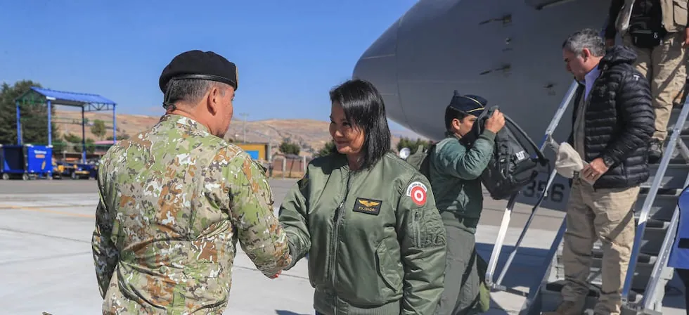 Keiko Fujimori llega a Junín para inspeccionar zona afectada por sismo de 5.1 magnitud