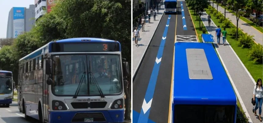 ATU inicia el jueves 6 de agosto plan piloto de Carril Bidireccional del Corredor Azul en la avenida Arequipa